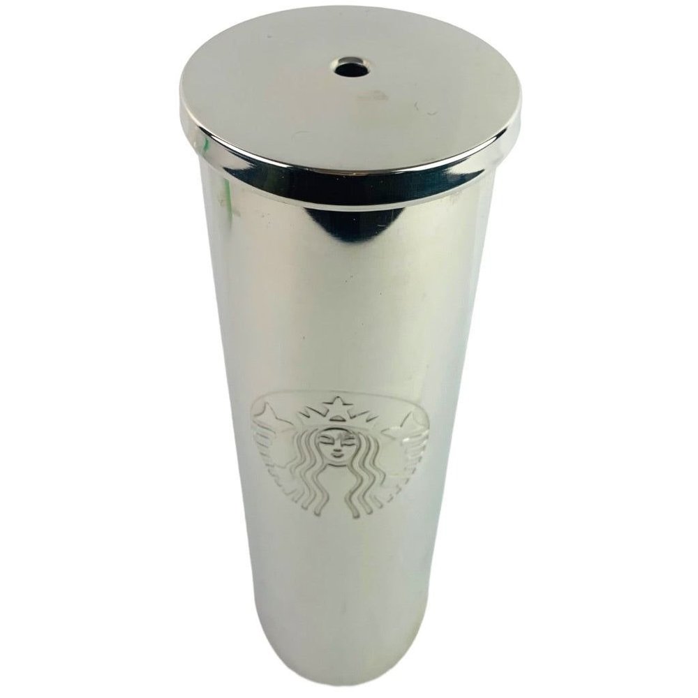 Starbucks 24 oz. Stainless Steel Cold Cup Silver Tumber No Straw